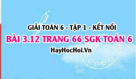 Giải bài 3.12 trang 66 Toán 6 Tập 1 SGK Kết nối tri thức